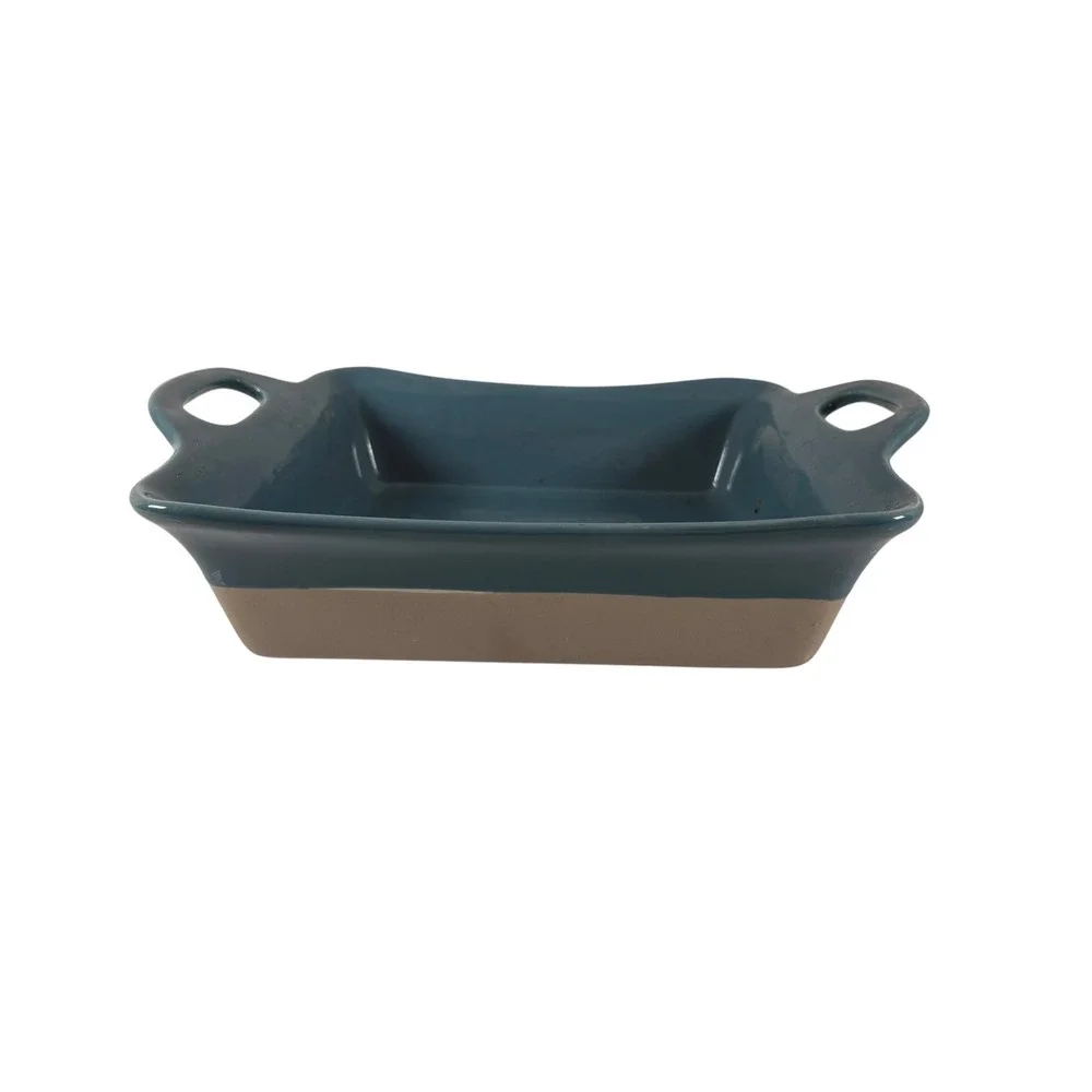 Unbranded Square Baking Dish Unisex 10.5in Blue Good Stoneware Casserole Pan